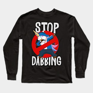 Stop Dabbing Unicorn Tshirt Long Sleeve T-Shirt